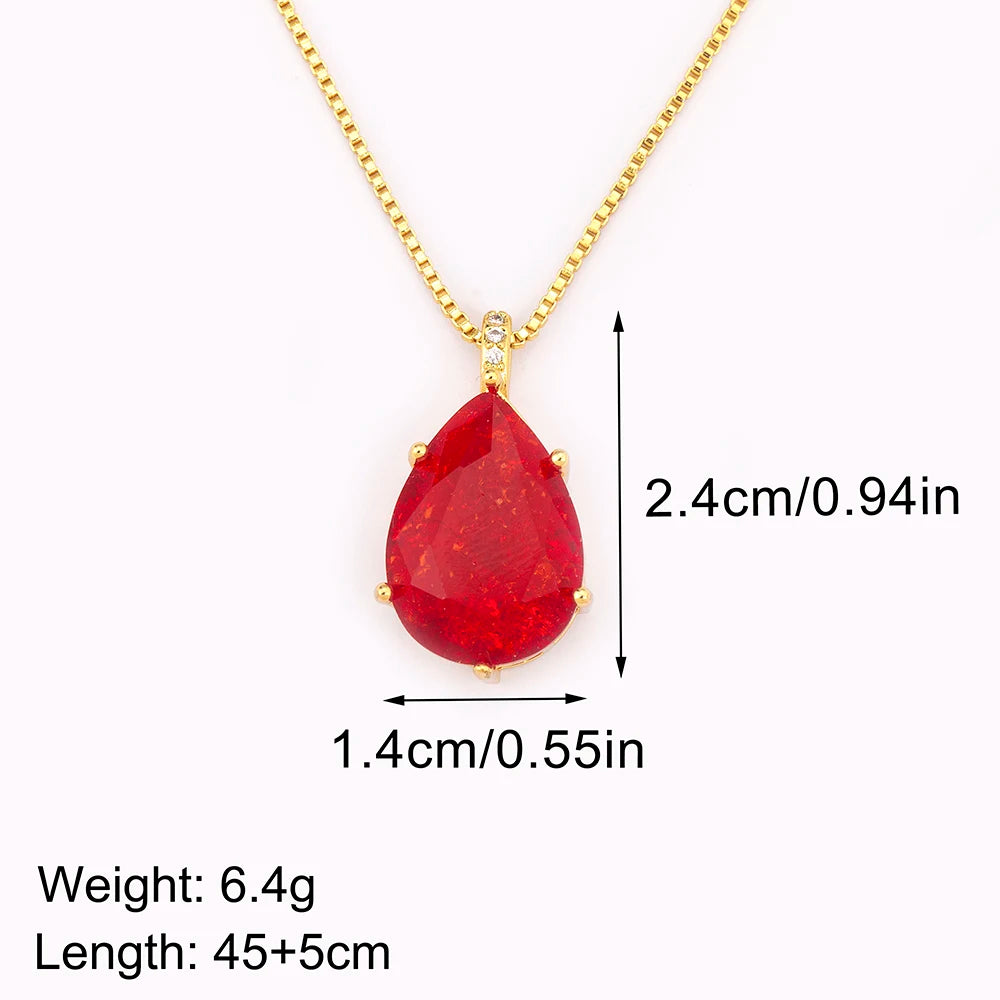 Zircon Charm Pendant Necklace For Women Clavicle Chain Accessories Wedding Party Gifts