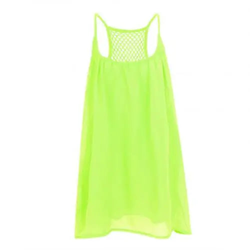 Women beach dress fluorescence female summer dress chiffon voile women dress 2018 summer style women clothing plus size