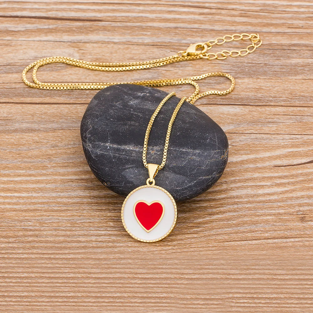 Heart Pendant Necklace For Women Female Elegant Chain Necklaces Ladies Romantic Wedding Jewelry Gifts