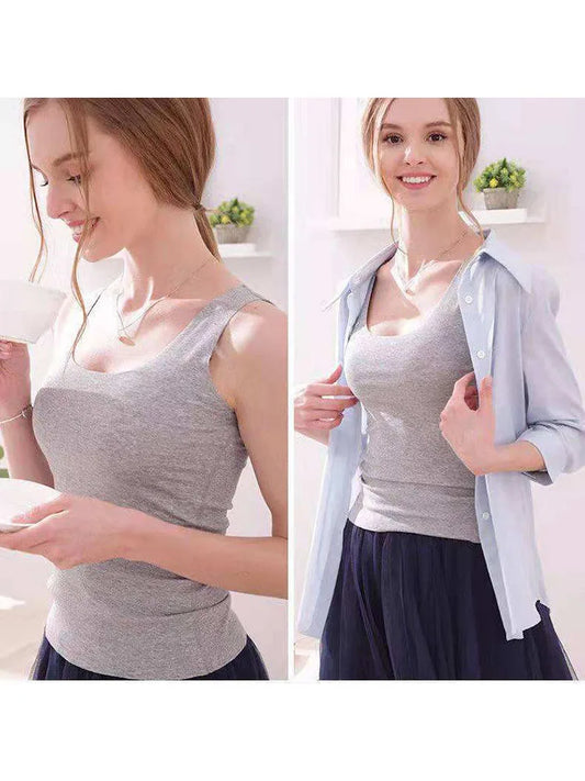 Women Summer Ice Silk Seamless Outside Inside With A All-fit Sleeveless Modal Slimming Suspenders