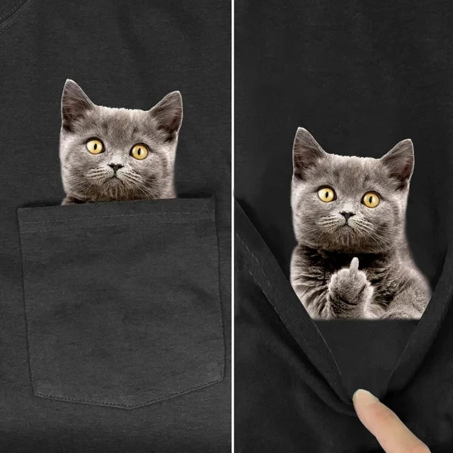 Cotton T-Shirt Summer Animals Cat Dog Printed Tshirt Men for Women Shirt Tops Funny Cotton Black Tees Casual Y2K Clothing