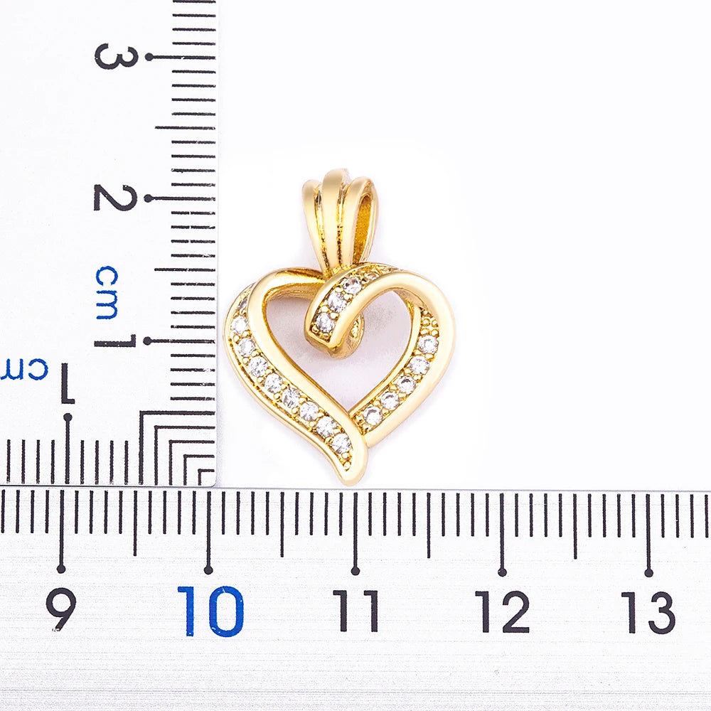 Spiral Design Heart Pendant Necklace For Women Lovers Clavicle Chain Chocker Female Cute Zircon Jewlery