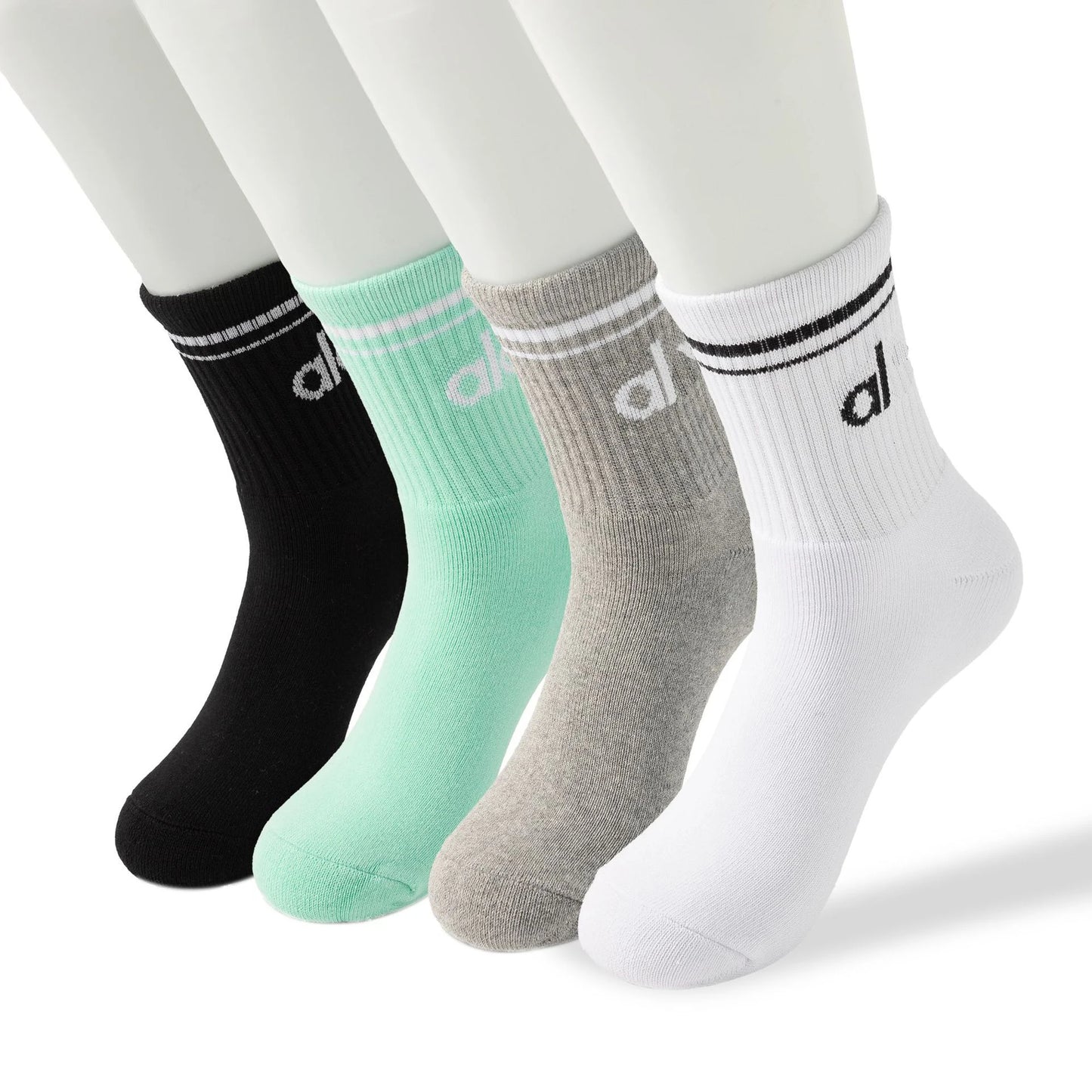 Yoga Women Socks Yoga Sports Casual Socks Cotton Sports Socks Seasonal Unisex Black and White Long Tube Accessories