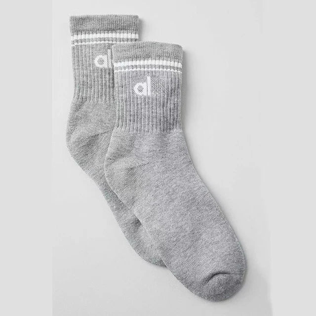 Yoga Women Socks Yoga Sports Casual Socks Cotton Sports Socks Seasonal Unisex Black and White Long Tube Accessories