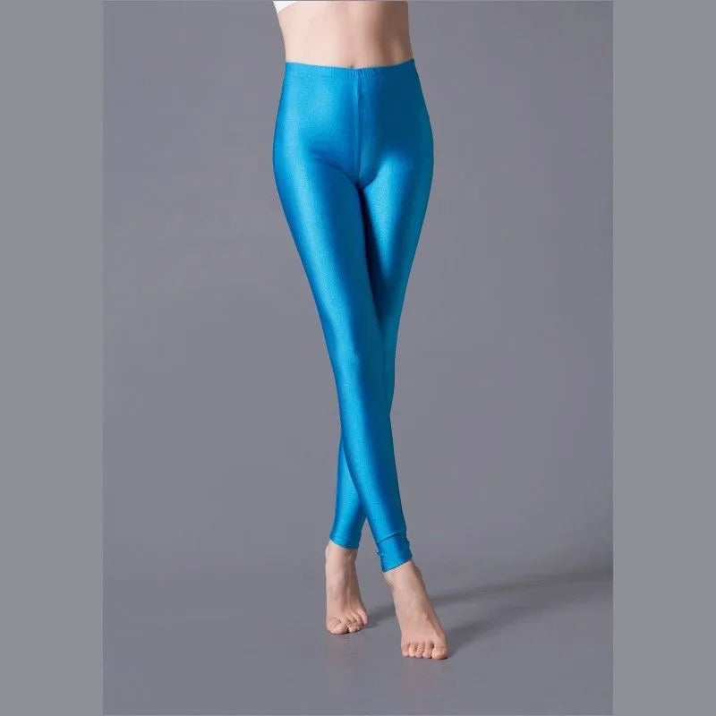 High Elastic Skinny Leggings Pencil Pants Slim Plus Size Trousers Shiny Yoga Pant For Female Sexy Skin Friendly Tight Legging