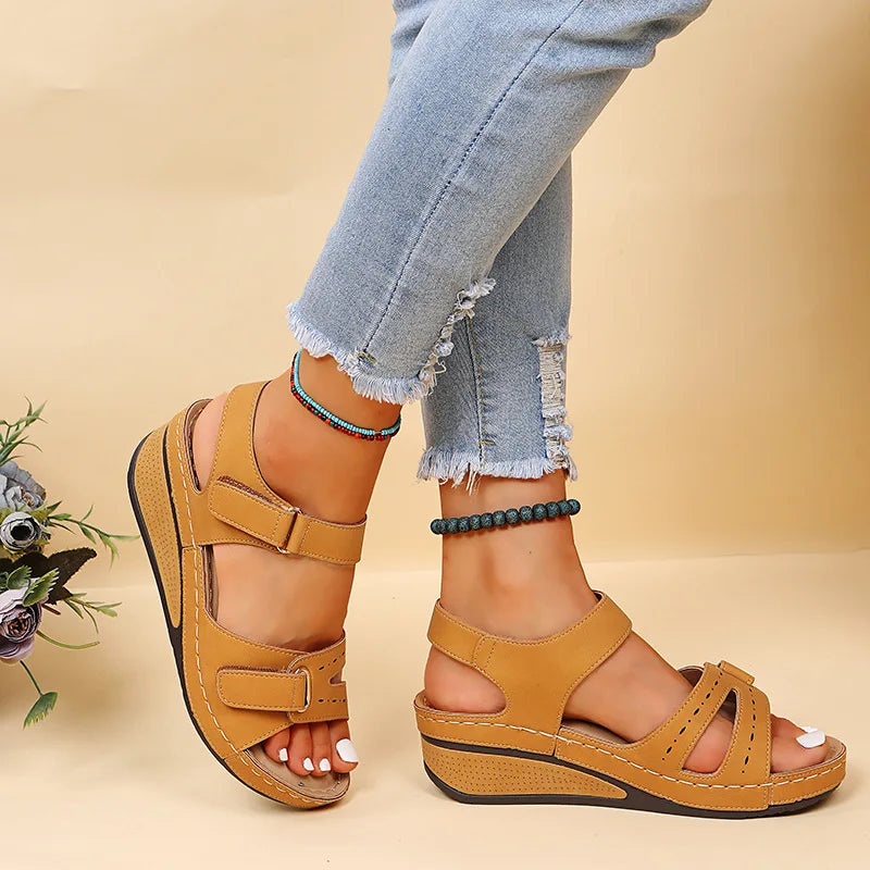 Women Sandals Soft Stitching Ladies Sandals Comfortable Flat Sandals Women Open Toe Beach Shoes Woman Footwear Sandalias Treking