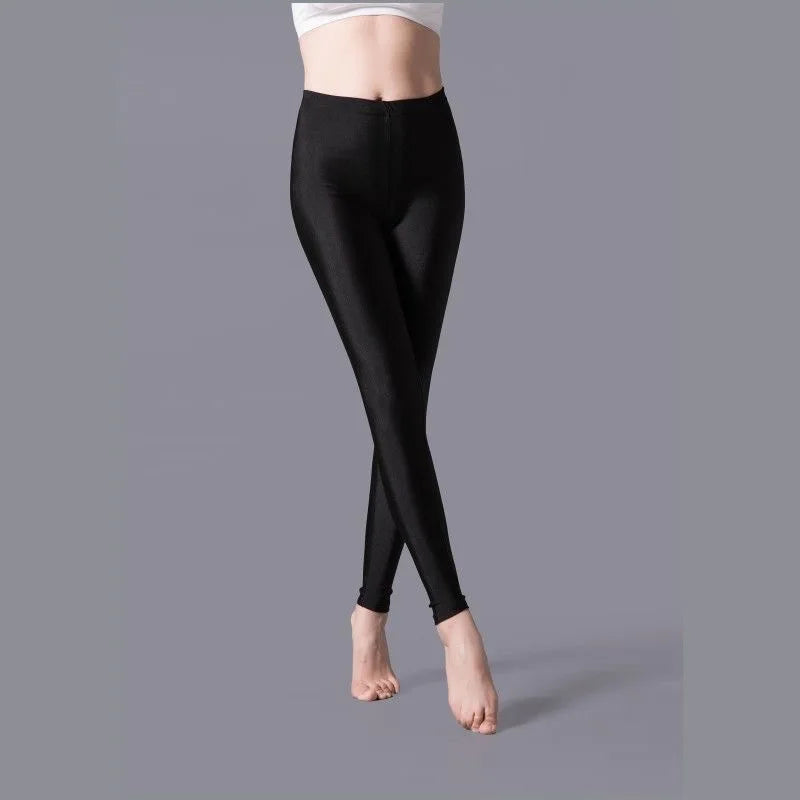 High Elastic Skinny Leggings Pencil Pants Slim Plus Size Trousers Shiny Yoga Pant For Female Sexy Skin Friendly Tight Legging