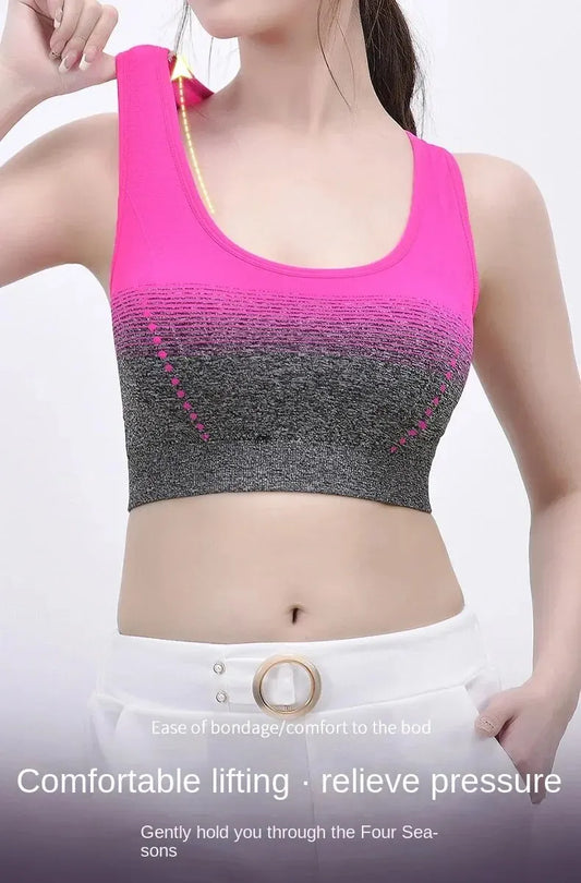 Seamless Sports Bra, Shock-absorbing, Steel Ring Free, Fashionable Vest, Breathable, Quick Drying Yoga Vest, Stress Free Fitness