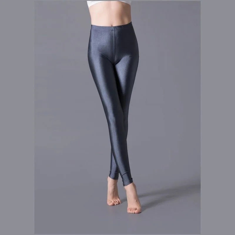 High Elastic Skinny Leggings Pencil Pants Slim Plus Size Trousers Shiny Yoga Pant For Female Sexy Skin Friendly Tight Legging