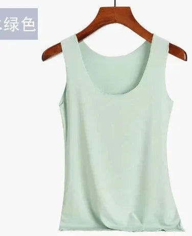 Women Summer Ice Silk Seamless Outside Inside With A All-fit Sleeveless Modal Slimming Suspenders