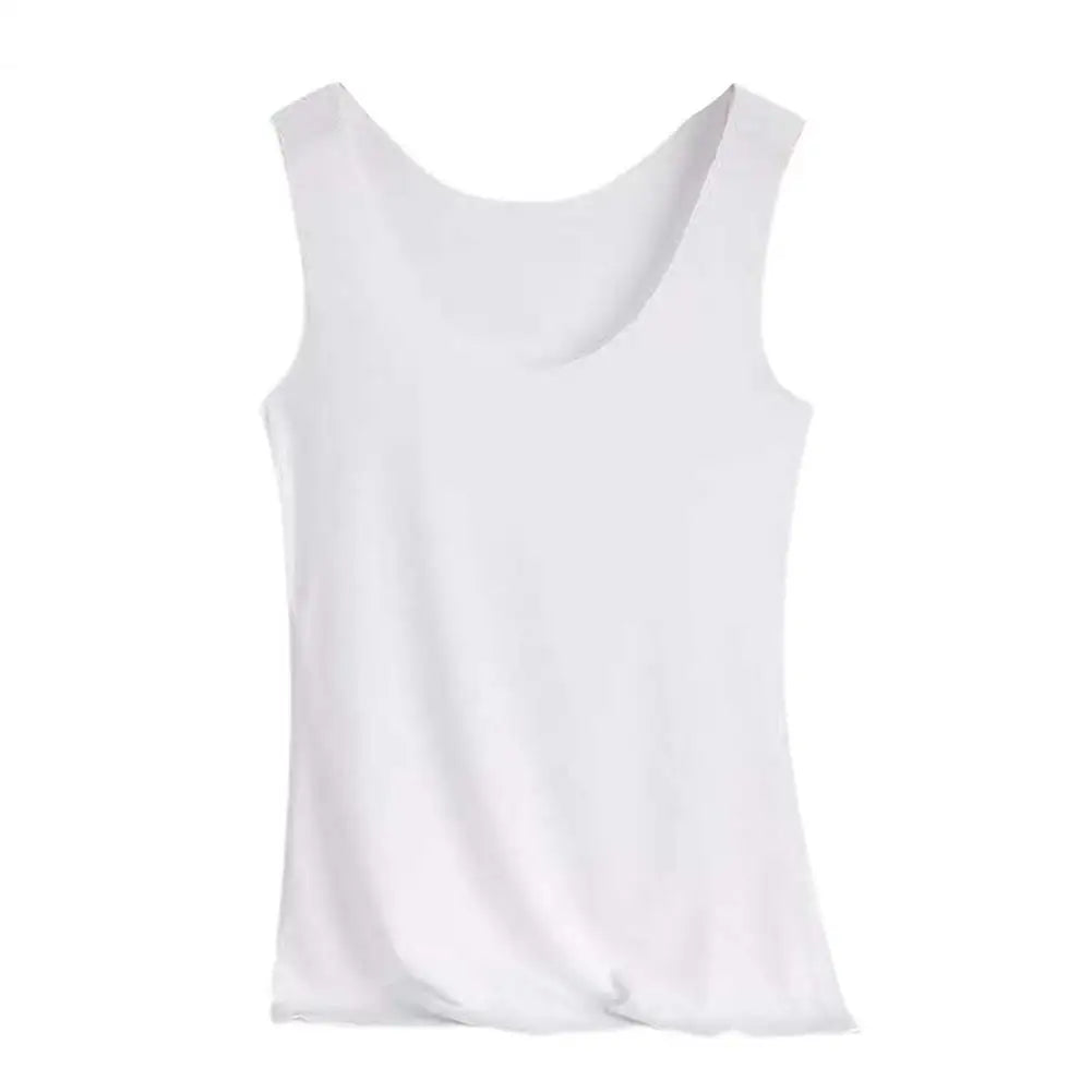 Women Ice Silk Seamless for Tank Top Basic Sleeveless O-Neck Racerback Thin Shirts Plain Solid Color Yoga Vest Undershirt