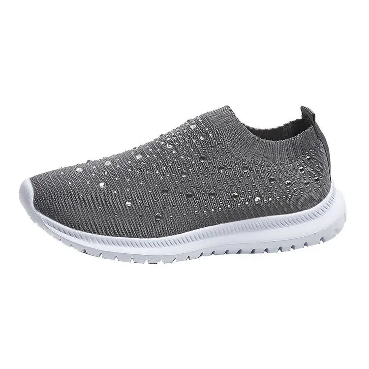 Spring Summer Designer Crystal Mesh Casual Cozy Loafers Running Breathable Vulcanized Shoes