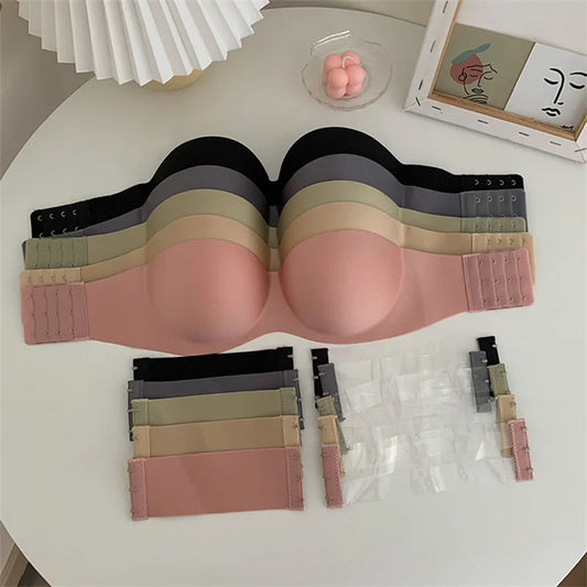 Sexy Strapless Bras Women Wireless Bralette Soft Female Underwear Ladies Seamless Bras Invisible Bra With 2pcs Straps