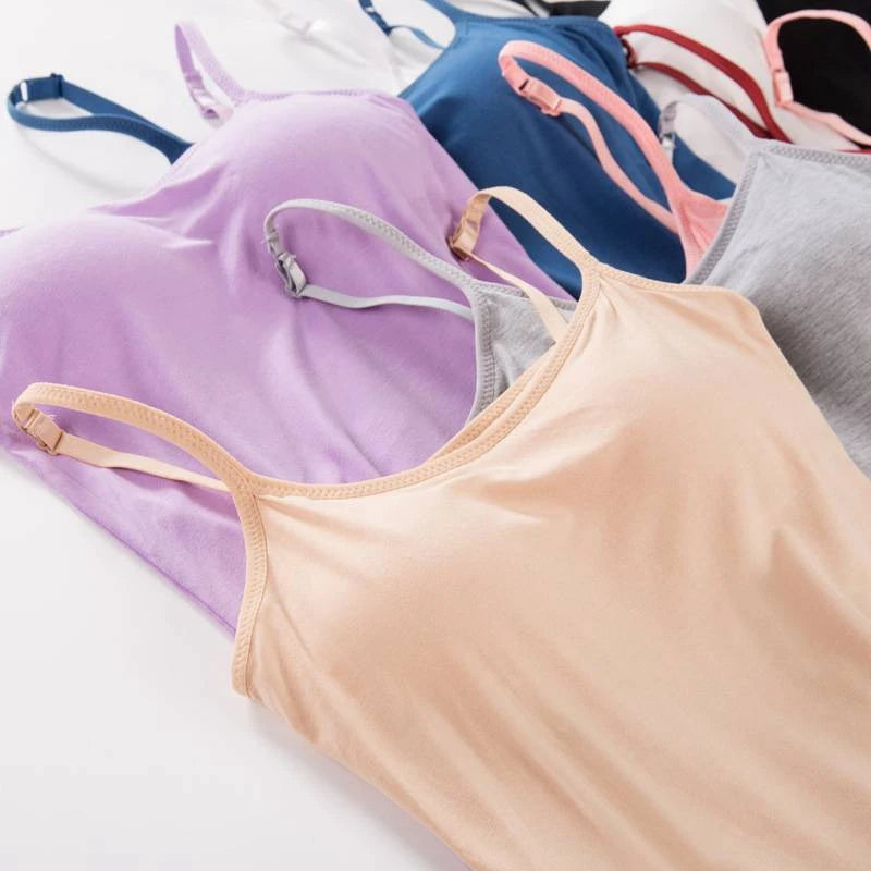 Fashion Lady Camisole Top Sexy Comfortable Without Rims With Chest Pad Sports Homewear