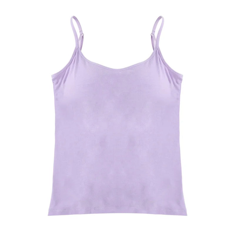 Fashion Lady Camisole Top Sexy Comfortable Without Rims With Chest Pad Sports Homewear