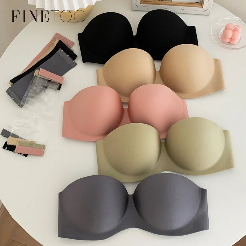 Sexy Strapless Bras Women Wireless Bralette Soft Female Underwear Ladies Seamless Bras Invisible Bra With 2pcs Straps