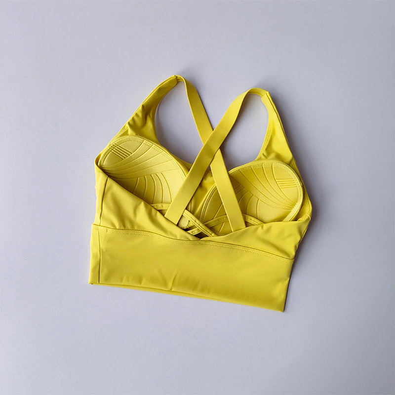 All-in-one Sports Bra Collection Breast High-intensity Professional Shock-proof Huddle Running Bra Yoga Fitness Bra Summer Cloth