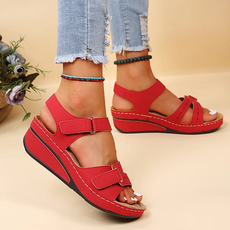 Women Sandals Soft Stitching Ladies Sandals Comfortable Flat Sandals Women Open Toe Beach Shoes Woman Footwear Sandalias Treking