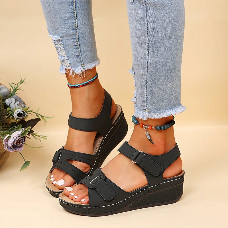 Women Sandals Soft Stitching Ladies Sandals Comfortable Flat Sandals Women Open Toe Beach Shoes Woman Footwear Sandalias Treking