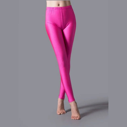 High Elastic Skinny Leggings Pencil Pants Slim Plus Size Trousers Shiny Yoga Pant For Female Sexy Skin Friendly Tight Legging