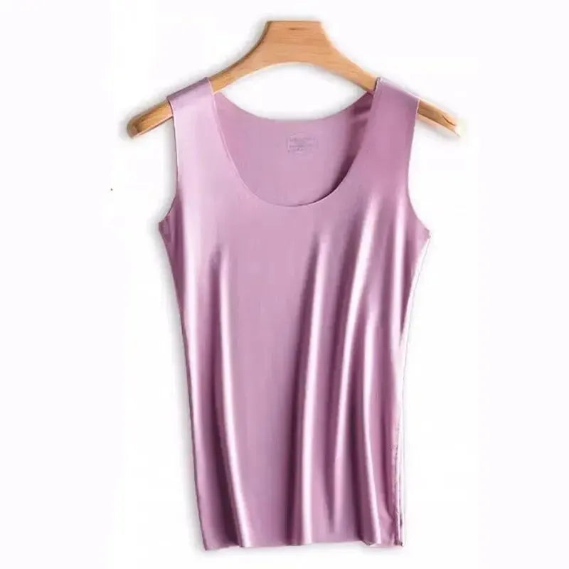 Women Summer Ice Silk Seamless Outside Inside With A All-fit Sleeveless Modal Slimming Suspenders