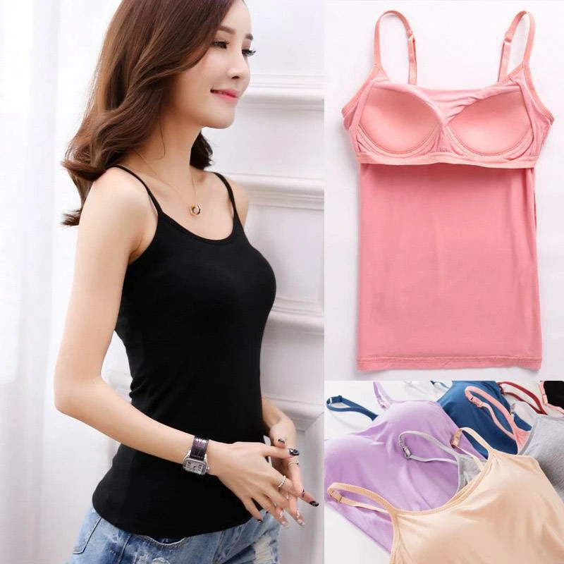 Fashion Lady Camisole Top Sexy Comfortable Without Rims With Chest Pad Sports Homewear