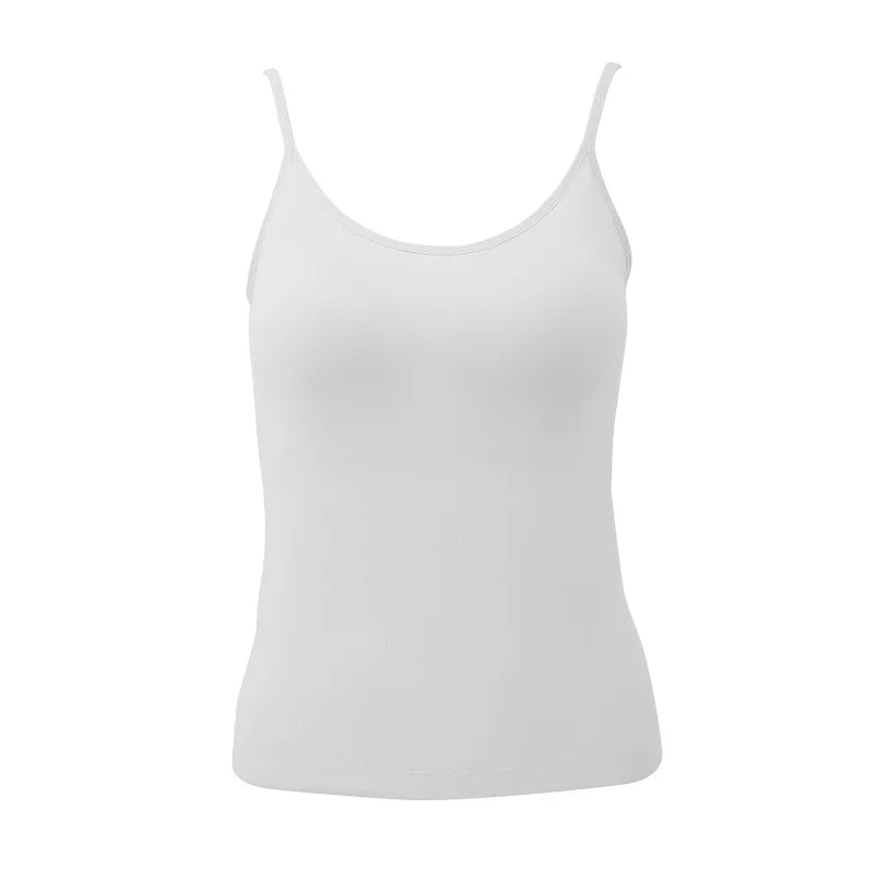 Fashion Lady Camisole Top Sexy Comfortable Without Rims With Chest Pad Sports Homewear