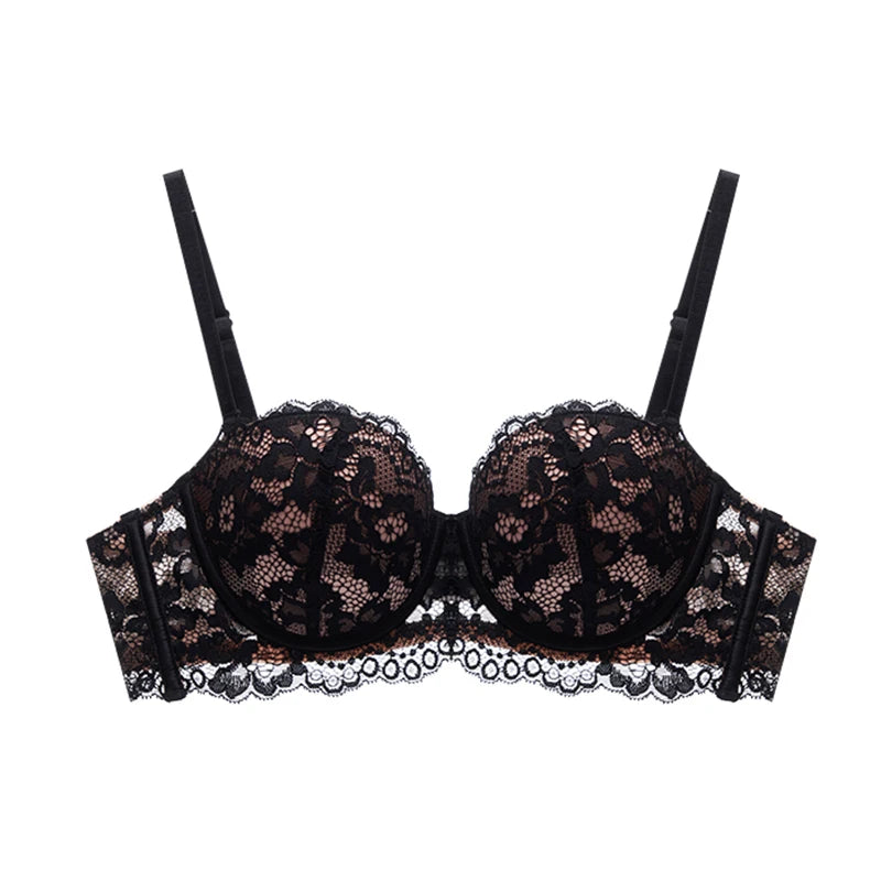 Sexy Lace Bra Women 1/2 Cup Underwire Bras Ladies Push Up Underwear Trendy Floral Brassiere Female Comfortable Intimates