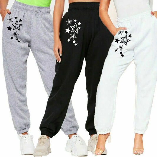 Woman Clothing Women's Baggy Pants Sweatpants Jogger Female Fashion Joggings Casual Printed Stars Full Length Sports Pants