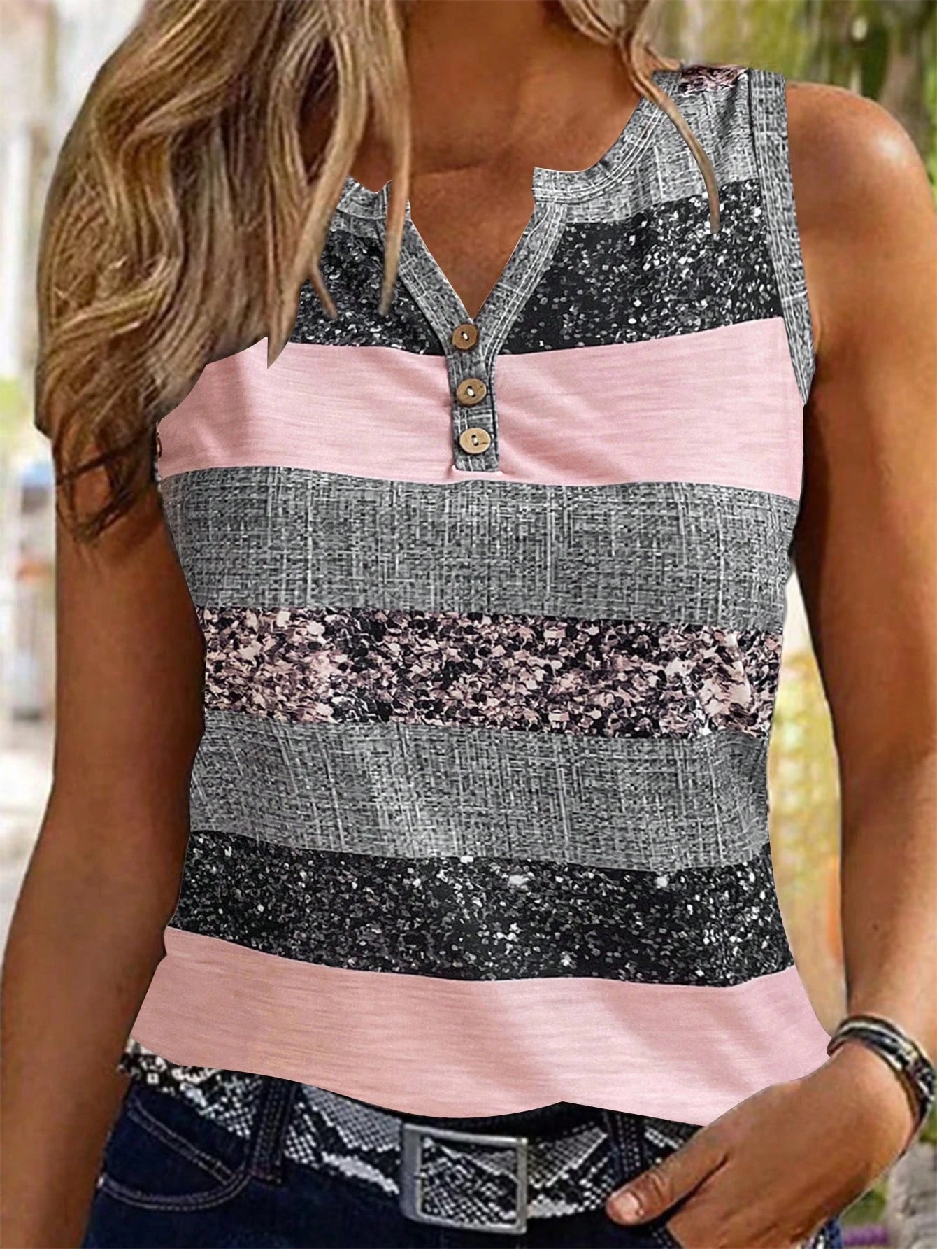 Summer New Women's Positioning Printed Door Tube Vest Casual Comfortable T-Shirt