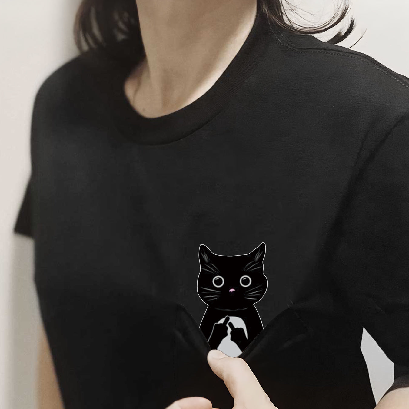 Cotton T-Shirt Summer Animals Cat Dog Printed Tshirt Men for Women Shirt Tops Funny Cotton Black Tees Casual Y2K Clothing