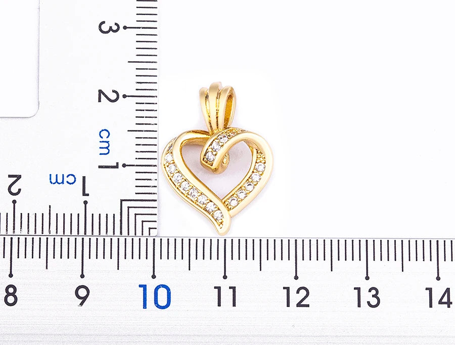 Spiral Design Heart Pendant Necklace For Women Lovers Clavicle Chain Chocker Female Cute Zircon Jewlery