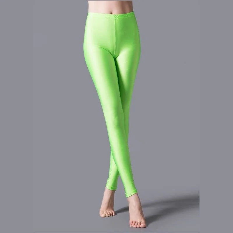 High Elastic Skinny Leggings Pencil Pants Slim Plus Size Trousers Shiny Yoga Pant For Female Sexy Skin Friendly Tight Legging