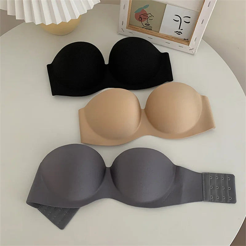 Sexy Strapless Bras Women Wireless Bralette Soft Female Underwear Ladies Seamless Bras Invisible Bra With 2pcs Straps