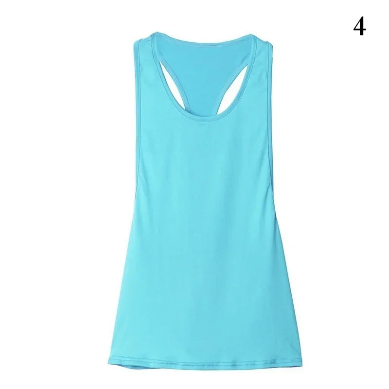 New Sports Overshirt Women's Fitness Sports Tank Top Back T-shaped Quick Dried Slim Sleeveless Running Tank Top Overcoat